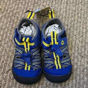 Vibrant Blue and Yellow Kids Sandals